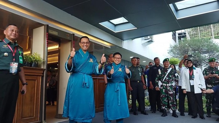 Anies Baswedan dan Cak Imin jalani tes kesehatan di RSPAD Gatot Soebroto, Jakarta, Sabtu (21/10/2023).
