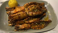 Menu Padang Style Prawn Scampi juga tak kalah menarik. Udangnya berukuran besar dan dagingnya padat. Foto: detikcom