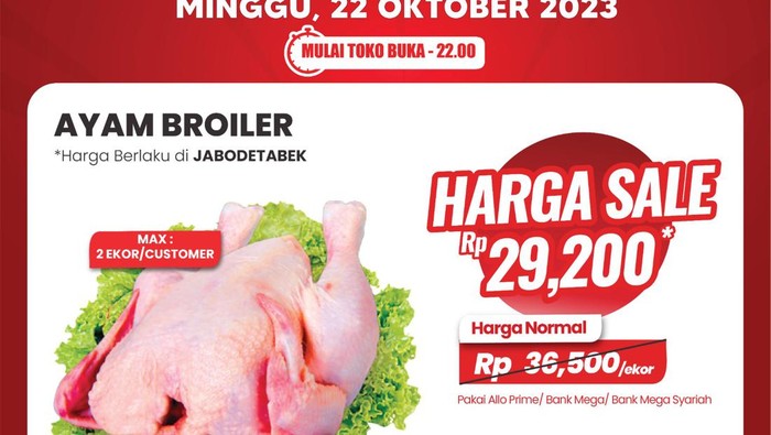 Ayam Broiler di Transmart Full Day Sale