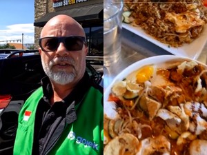 Bule Amerika Curi Perhatian, Makan di Restoran Indonesia Pakai Jaket Ojol!