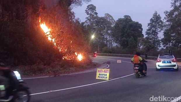 Kebakaran Gunung Lawu terjadi sejak Senin (16/13/2023) sekitar pukul 14.00 WIB. Kini, api mulai merembet ke hutan pinus pinggir Jalan Raya yang tembus ke Cemoro Sewu Sarangan.