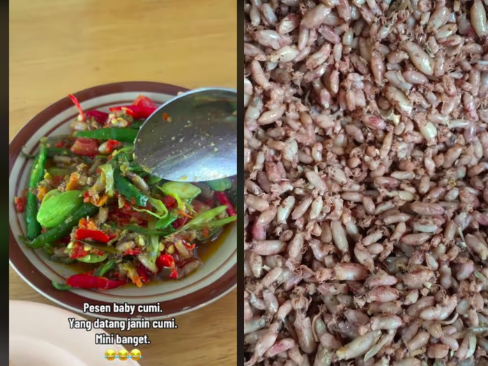 Pembeli terkejut saat pesan tumis cumi.