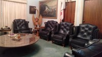 Ruangan ini adalah tempat Soeharto menerima tamu-tamunya. Menurut Maliki Mift, mantan ajudan Soeharto mengatakan bahwa presiden ke-2 RI tersebut sangat terbuka terhadap tamu. Ia bisa menerima tamu meskipun berkunjung dini hari. Foto: Cicin Yulianti