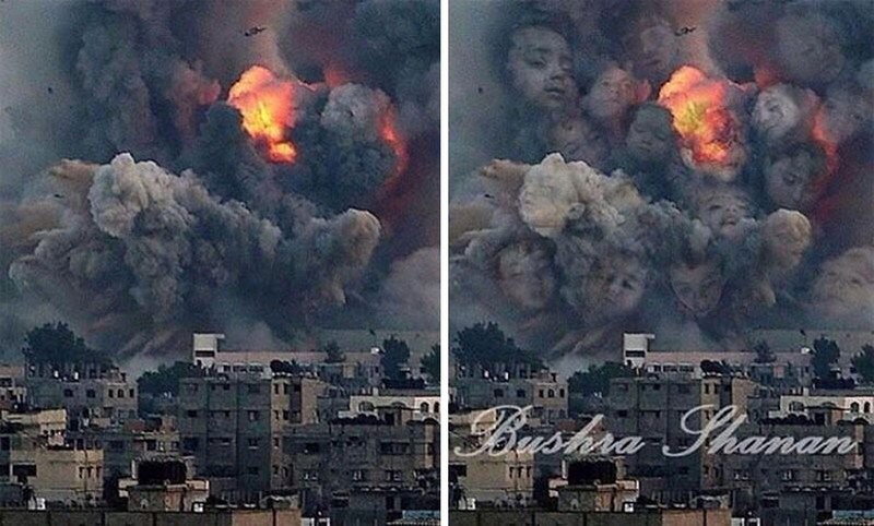 Seniman Palestina, Ubah Asap Perang Jadi Ilustrasi Menyayat Hati