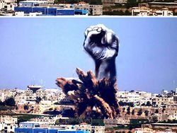 Seniman Palestina, Ubah Asap Perang Jadi Ilustrasi Menyayat Hati