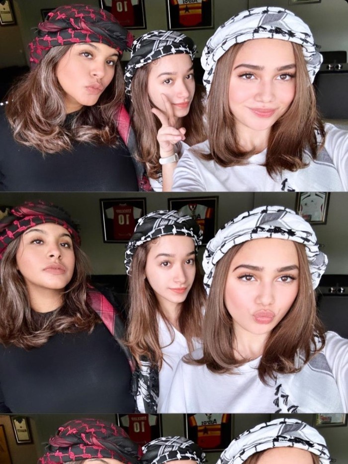 Syifa Hadju Syifa Hadju ikut demo bela Palestina.