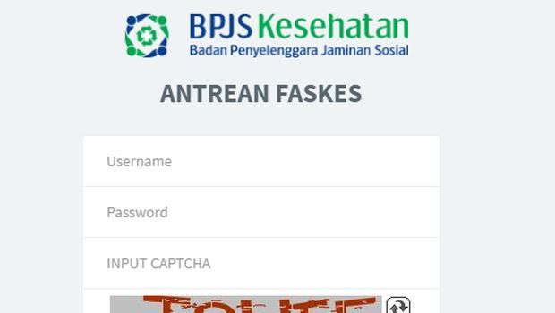antrean faskes dari situs BPJS Kesehatan.