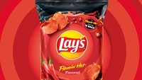 Di posisi kedua ada Lay’s Potato Chips rasa Flamin’ Hot Flavor. Rasa pedas yang menyengat dari keripik ini menjadi ciri khas tersendiri. Foto: Pool/Site Photo