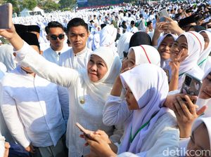 Gubernur Khofifah Dorong Santri Ikut Cegah Perpecahan di Pemilu 2024