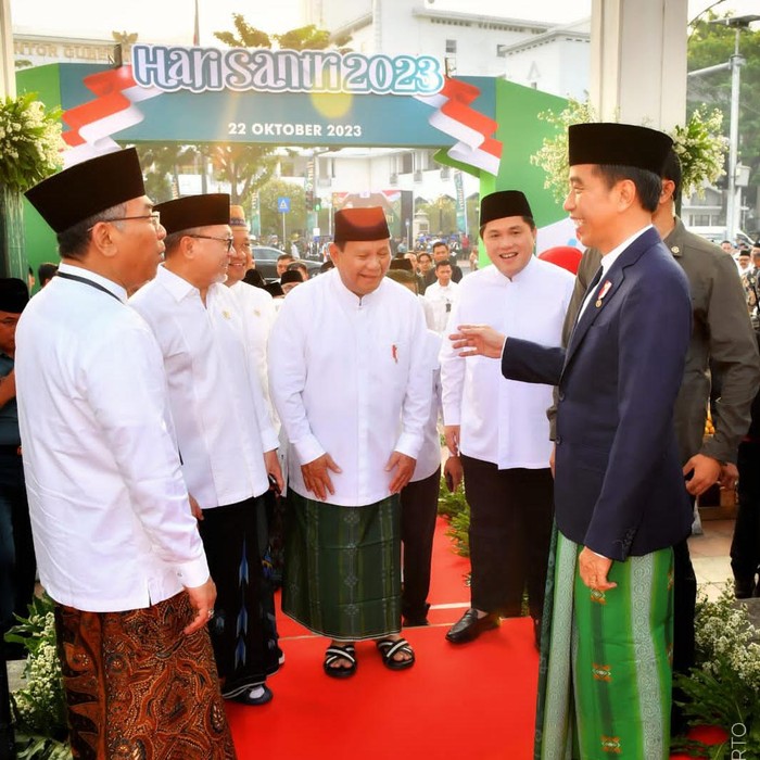 Jokowi di Apel Hari Santri