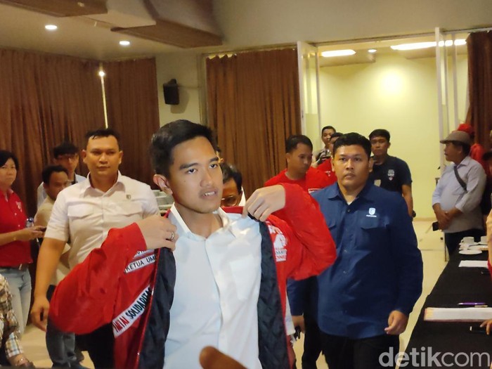 Ketua Umum PSI Kaesang Pangarep di Semarang, Minggu (22/10/2023)