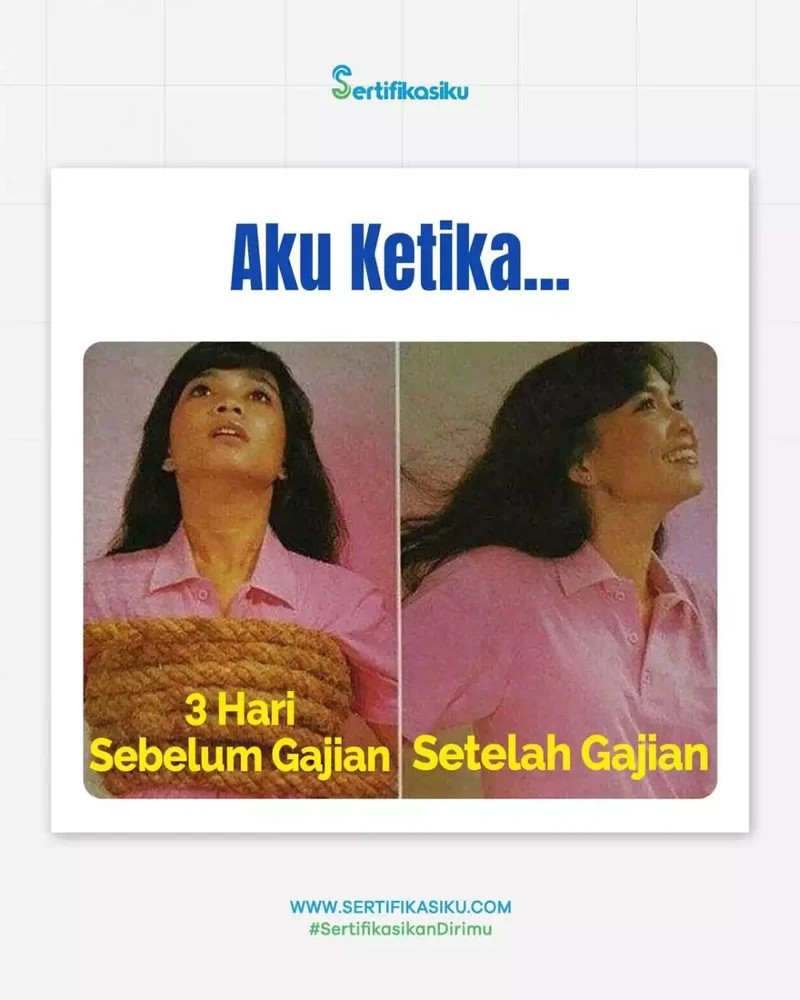 Sudah tanggal tua nih, sabar-sabar ya menanti gajian cair ke rekening. Lihat meme berikut deh buat menghibur kalian.