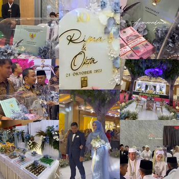 Acara pernikahan viral di Pati, Jawa Tengah.