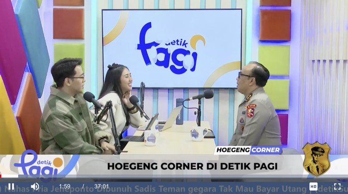 As SDM Kapolri, Irjen Dedi Prasetyo, dalam program Hoegeng Corner detikPagi, Senin (23/10/2023).