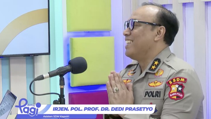 As SDM Kapolri, Irjen Dedi Prasetyo, dalam program Hoegeng Corner detikPagi, Senin (23/10/2023).