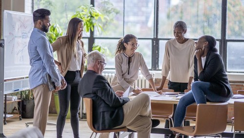 Ilustrasi teman kerja