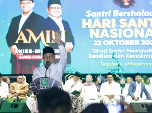 Puluhan Ribu Santri Hadiri Resepsi Hari Santri 2023 Bareng AMIN