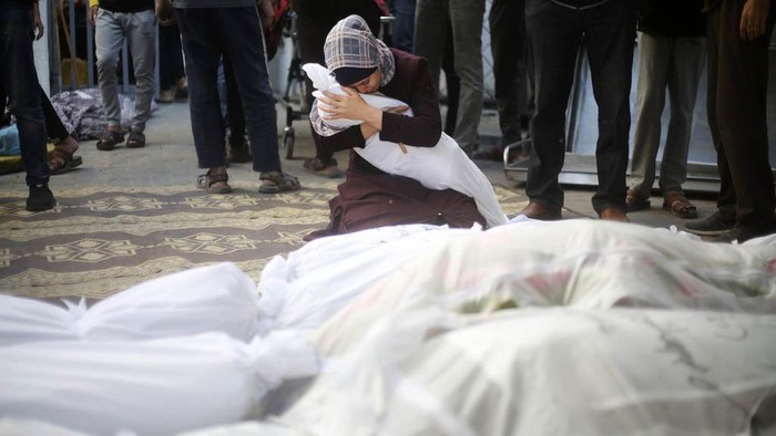 Korban tewas akibat serangan Israel di Gaza, Palestina terus bertambah, Senin (23/10/2023). Hingga kini korban tewas menjadi 4.651 orang.
