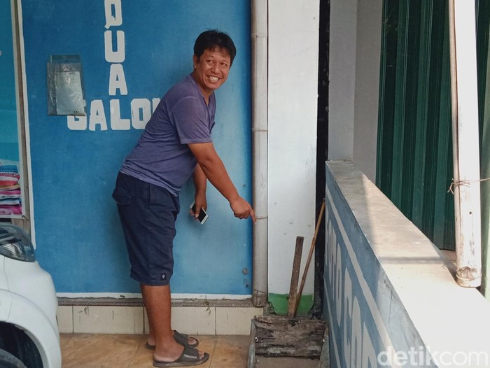 Lokasi penemuan mayat bayi perempuan di Buntalan, Klaten Selatan, Kabupaten Klaten, Senin (23/10/2023) pagi.
