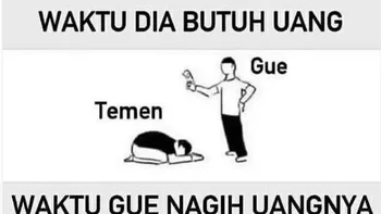 Jadi galakan yang hutang. Foto: lucu.me