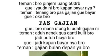 Bulan depannya, minta dilunasi bulan depannya lagi. Foto: Instagram/babang.nanda
