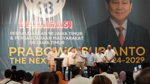 Tekad Persaudaraan 98-Masyarakat 08 Menangkan Prabowo-Gibran di Jatim