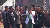 Pesilat Pagar Nusa berkesempatan foto bareng Presiden Jokowi.