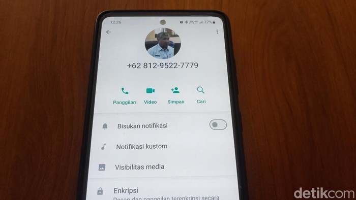 Profil WhatsApp Penipu Mengatasnamakan Pj Wali Kota Cimahi