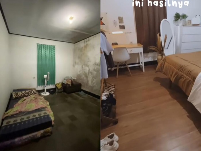 Wanita ini berhasil menyulap kamar seram menjadi aesthetic bernuansa minimalist Korean style.