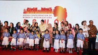 Sejumlah pelajar juga hadir dalam pembukaan ACWO Forum dan Expo 2023 yang bertema ASEAN Matters: Epicentrum of Growth. 