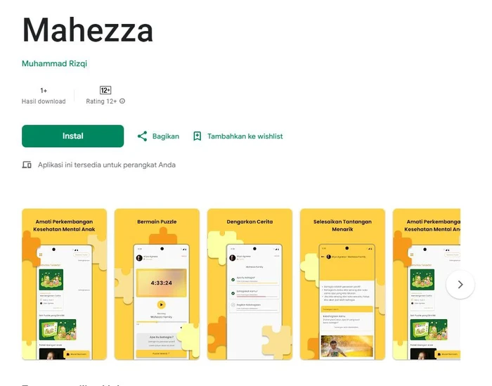 Aplikasi puzzle Mahezza buatan mahasiswa UGM
