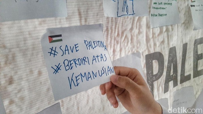 Dukungan santri Bandung untuk warga Palestina