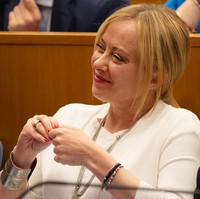 Hubungan saya dengan Andrea Giambruno, yang berlangsung hampir 10 tahun, berakhir di sini,” tulis Giorgia di media sosialnya. Foto: dok. Instagram/@giorgiameloni