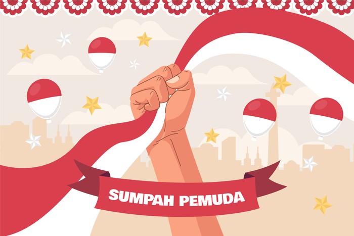 ilustrasi poster Hari Sumpah Pemuda