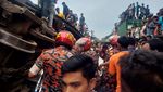 Kondisi Kereta yang Tabrakan di Bangladesh hingga Tewaskan 17 Orang