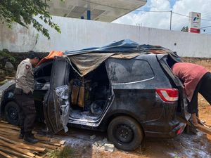 Minibus Terbakar di Luwu Timur, Sopir Dilarikan ke Puskesmas