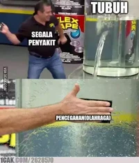 Olahraga bisa membuat tubuhmu jadi lebih sehat dan kuat. Ayo olahraga, walaupun rasanya pengin rebahan mulu.