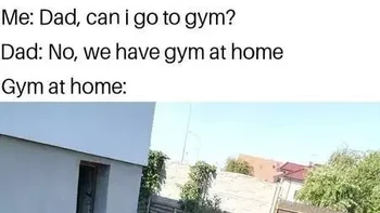 Gym di rumah adalah memindahkan pasir. Foto: 1cak  