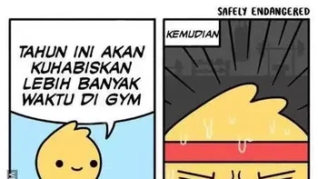Di gym sih, tapi kok malah Netflix-an. Foto: 1cak