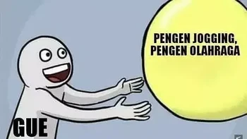 Tantangan terberat melawan gravitasi kasur. Foto: 1cak