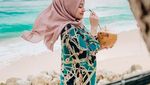 Ini Momen Nathalie Holscher Saat Ngopi dan Masak di Rumah