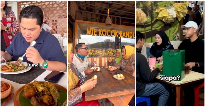 Aksi Sandiaga hingga Ganjar Pranowo yang Eksis Jadi Foodies