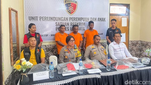 Polisi menangkap tiga pria yang memerkosa ABG 13 tahun di Lembata, NTT.
