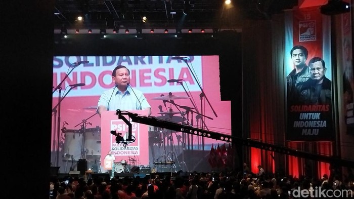 Prabowo Subianto di deklarasi PSI (Kurniawan/detikcom)