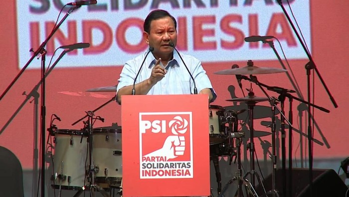Prabowo Subianto di deklarasi PSI (screenshot YouTube PSI)