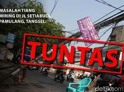 Before-After Penanganan Tiang Miring di Pamulang