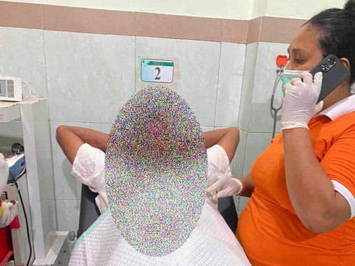 Warga Desa Lembongan mengalami luka-luka cukup parah  akibat terkena linggis yang dilempar oleh menantunya, Minggu (22/10/2023). (dok Polsek Nusa Penida)