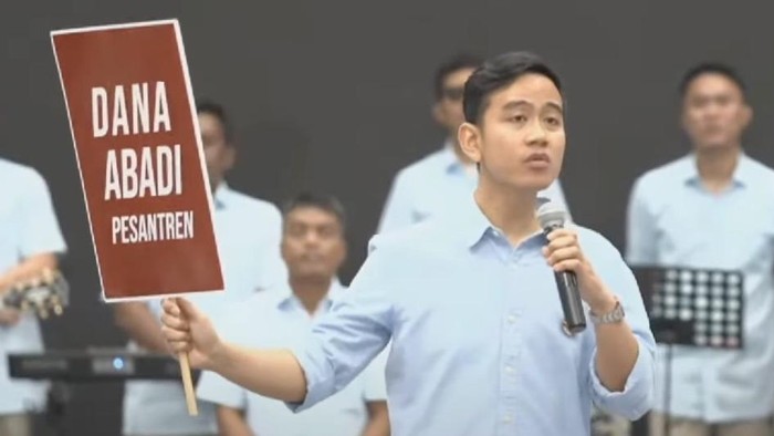 Gibran Rakabuming Raka saat memaparkan program di Indonesia Arena