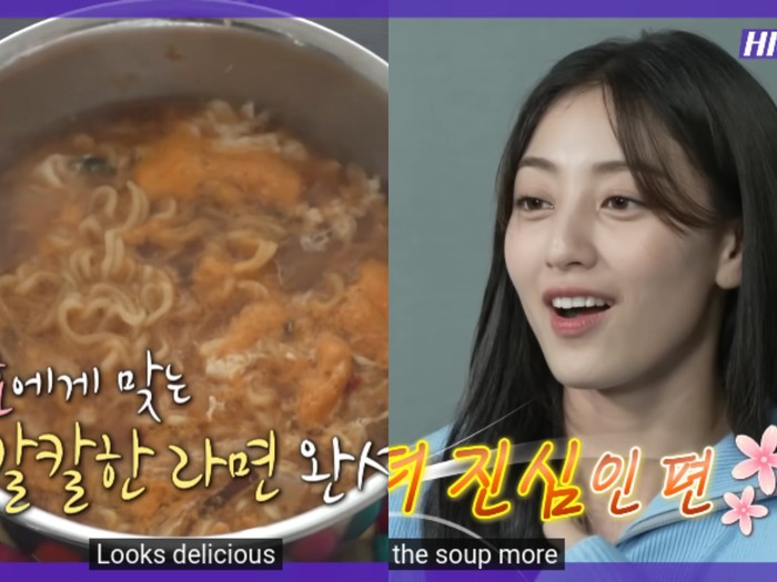 Jihyo TWICE masak mie instan ala Korea