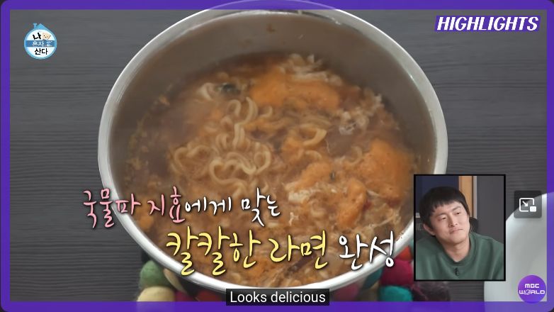 Jihyo TWICE masak mie instan ala Korea